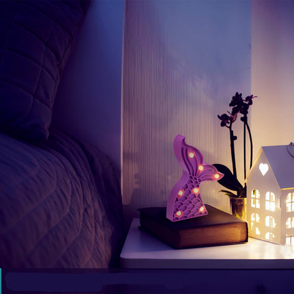 Havfruehale LED nattlys for barnerom