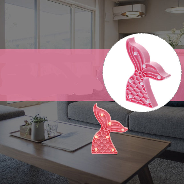 Havfruehale LED nattlys for barnerom