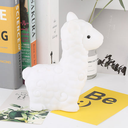 Søt lama nattlys i myk silikon