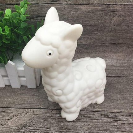 Søt lama nattlys i myk silikon