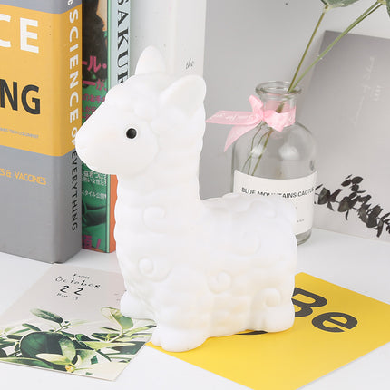 Søt lama nattlys i myk silikon