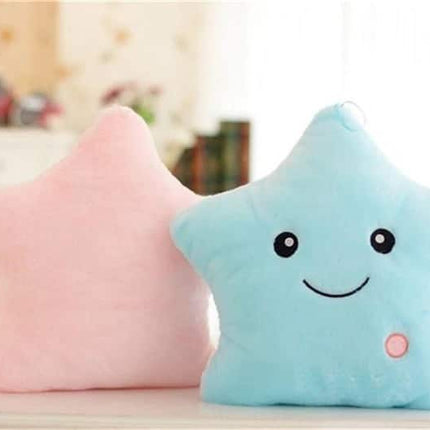 Rosa plysj stjerne med LED-lys