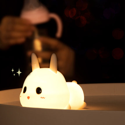 Myk silikon nattlampe formet som kanin