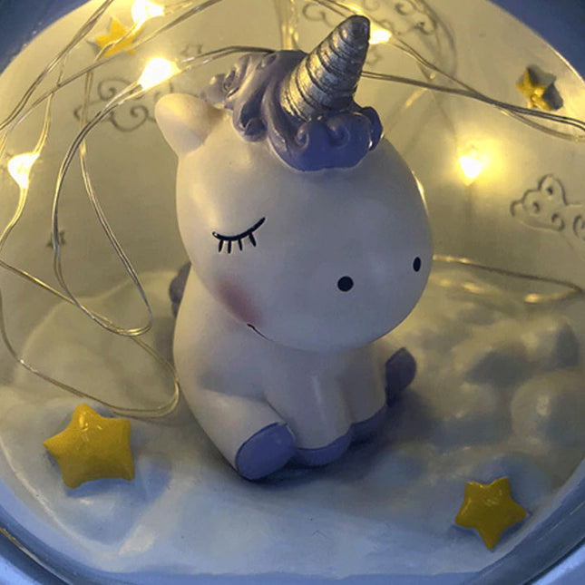 Bærbar enhjørning nattlampe i pastellfarger