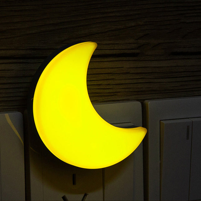 Måne nattlys for stikkontakt gult eller hvitt