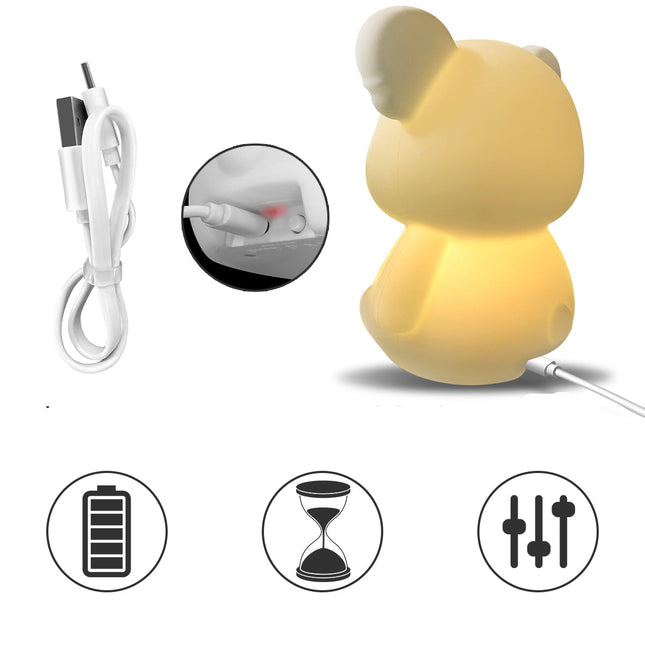 Søt koala nattlampe i silikon