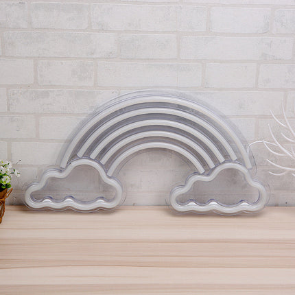 Regnbue neonskilt LED til veggdekor