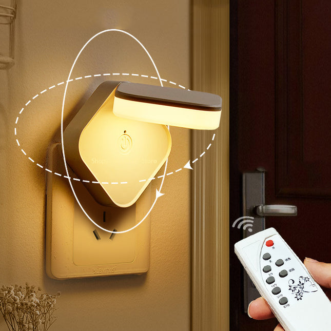 Justerbart plug-in nattlys med fjernkontroll