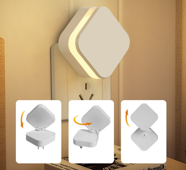 Justerbart plug-in nattlys med fjernkontroll