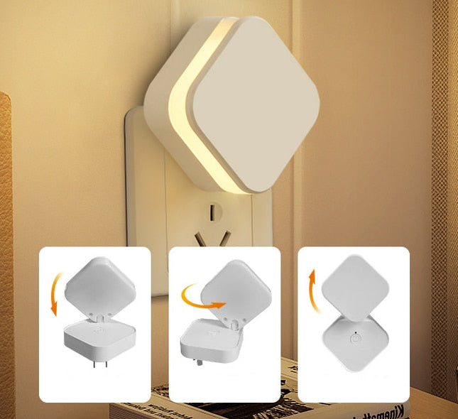 Justerbart plug-in nattlys med fjernkontroll
