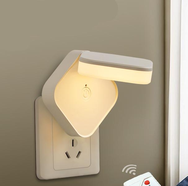 Justerbart plug-in nattlys med fjernkontroll