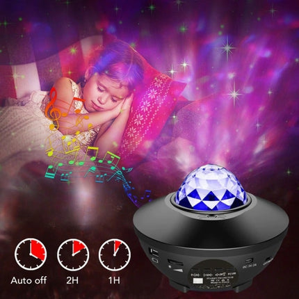 Nattlampe med havprojeksjon og musikk