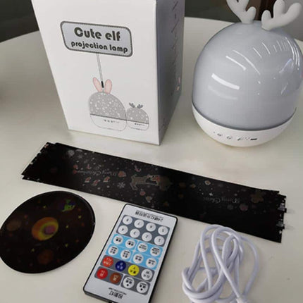Nattlampe med projektor hjort og Bluetooth