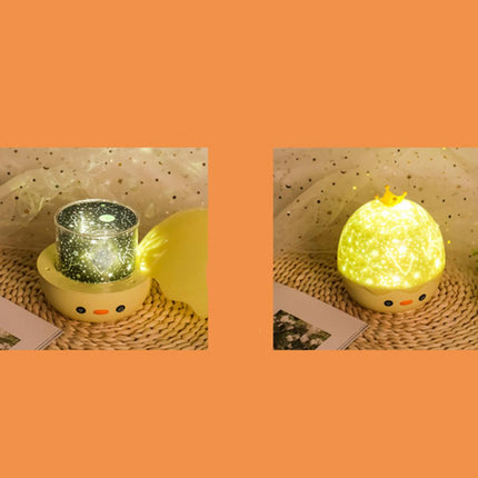 Musikalsk kyllinglampe med roterende projektor