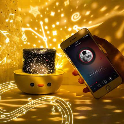 Musikalsk kyllinglampe med roterende projektor