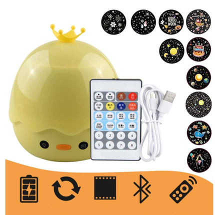 Musikalsk kyllinglampe med roterende projektor