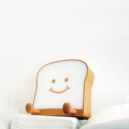 Morsom nattlampe formet som toast