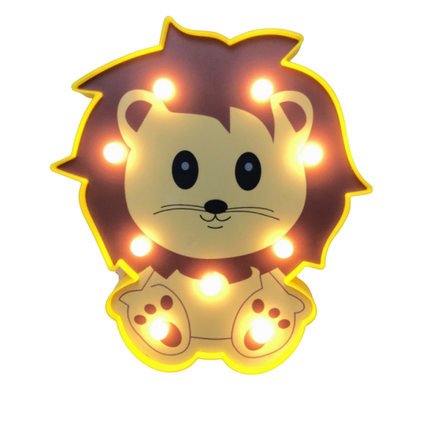 Løve vegglampe til barnerom med LED