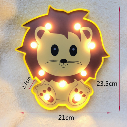 Løve vegglampe til barnerom med LED