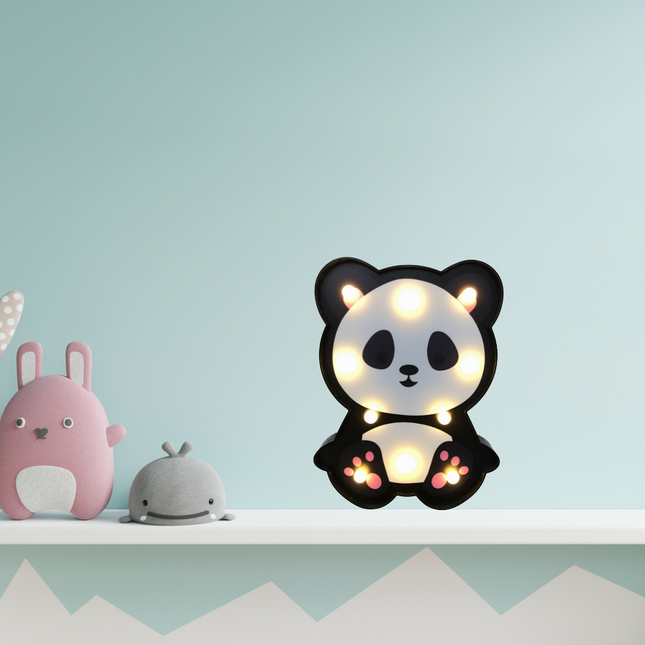 Panda vegglampe til barnerom med LED