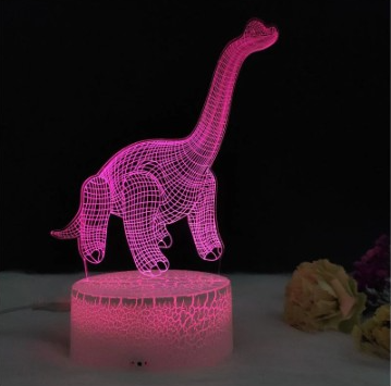 3D nattlys dinosaur for barnerom