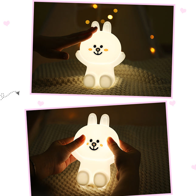 Nattlampe for baby kanin i silikon
