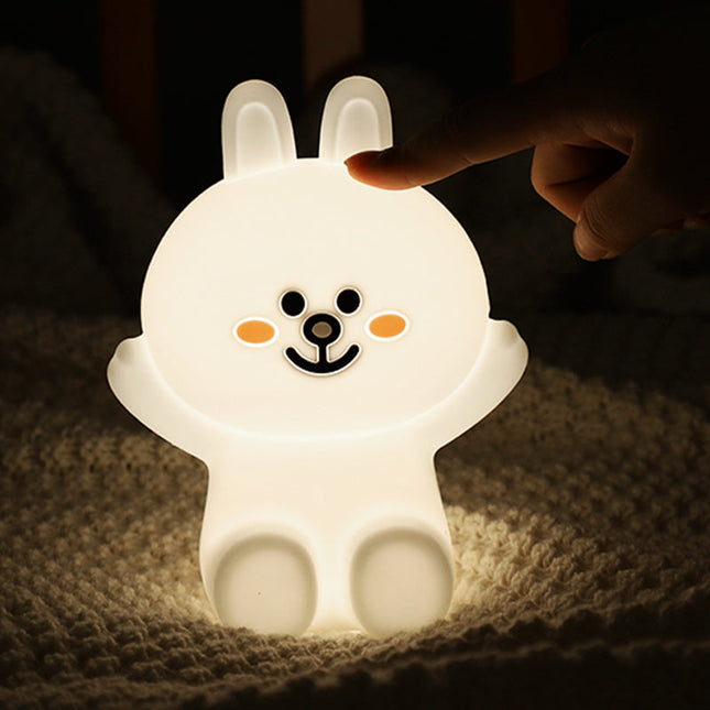 Nattlampe for baby kanin i silikon