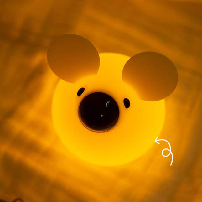 Oppladbar nattlampe mus for barn