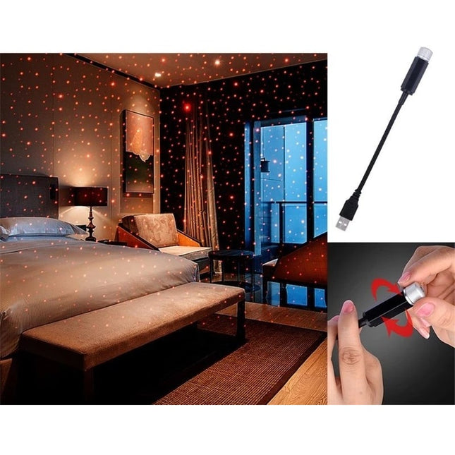 USB mini-projektor for stjernehimmel i taket