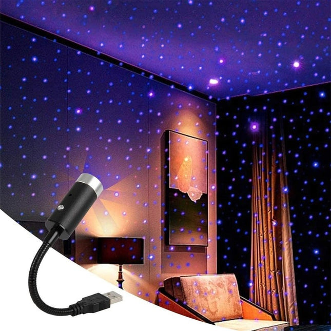 USB mini-projektor for stjernehimmel i taket