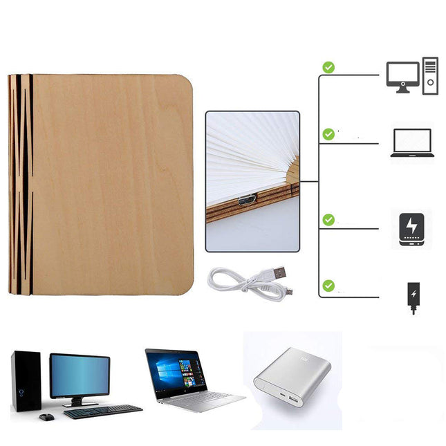 Oppladbar boklampe med USB-lading