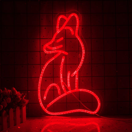 Rev neonlampe for dekorativ veggbelysning