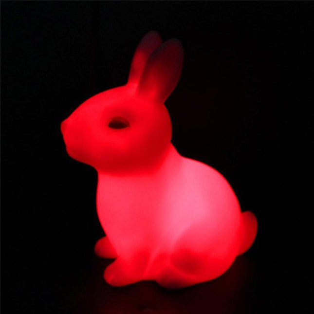 Fargerik kanin nattlampe for barn
