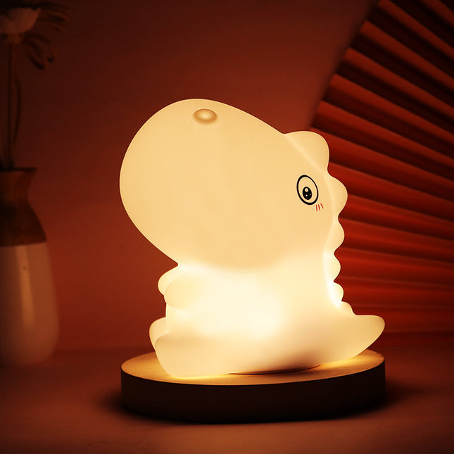 LED dinosaur nattlampe i silikon