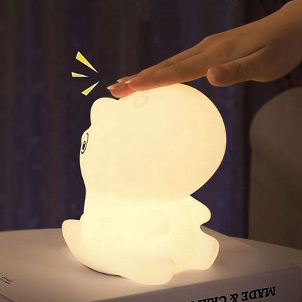 LED dinosaur nattlampe i silikon