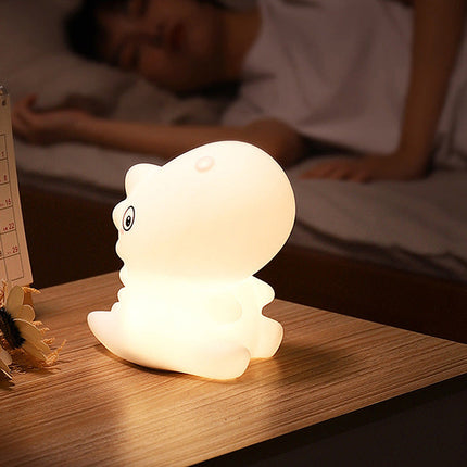 LED dinosaur nattlampe i silikon